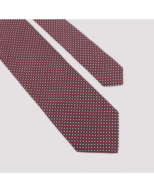 Lanvin Circle Dot Tie in Purple für Herren