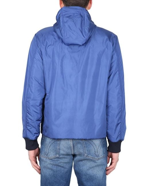 Fay Blue Bomber Jacket With Logo