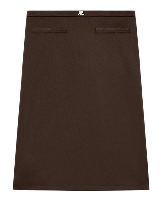 Courreges Black Interlock Tracksuit Skirt