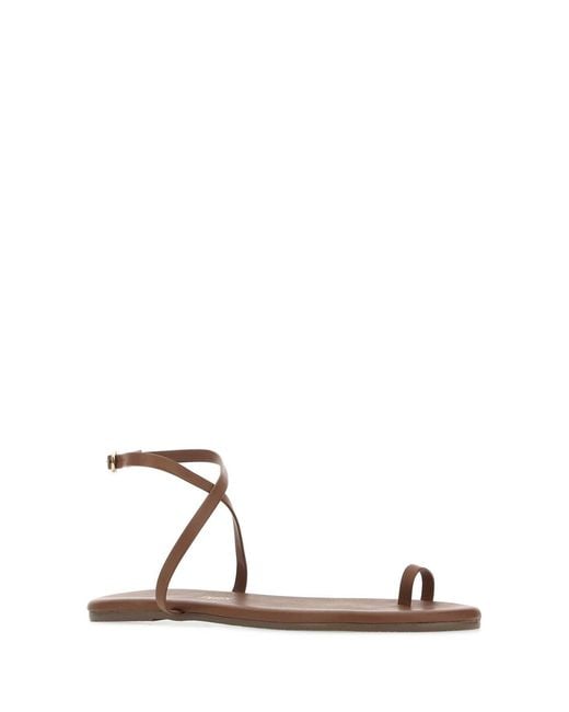 TKEES Multicolor Chocolate Leather Phoebe Sandals