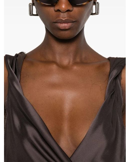 El vestido de Attico Midi con detalles retorcidos The Attico de color Brown