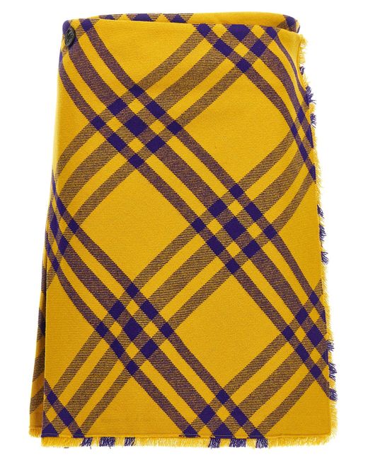 Burberry 'kilt' Rok in het Yellow