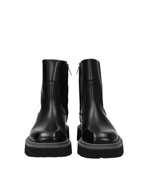 Ferragamo Black Stivaletti Fulvio Uomo Pelle Nero for men