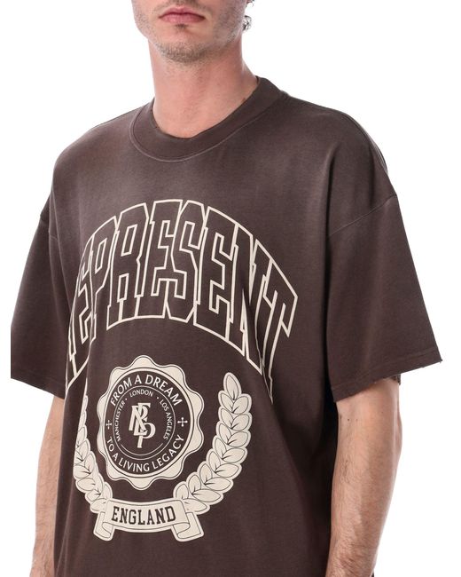 Represent Brown Legacy Crest T-Shirt for men