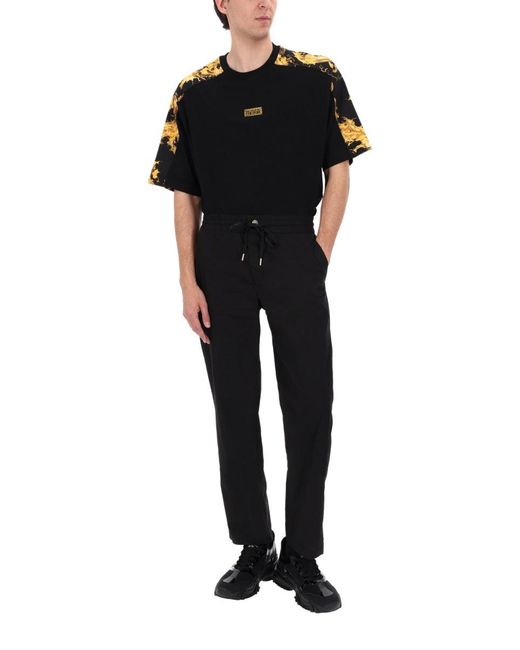 Versace Jeans Couture Black Pantalone Jogger Con Coulisse for men