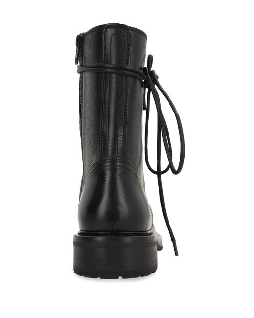 Ann Demeulemeester Black Lace-Up Leather Boots
