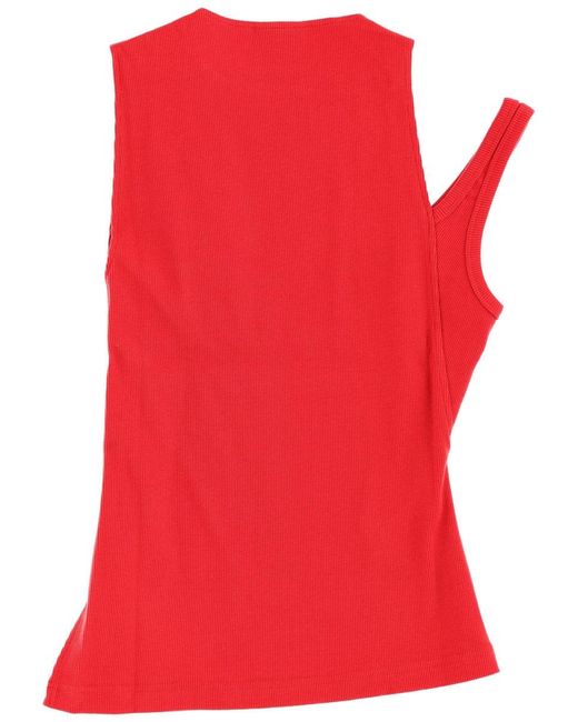 Courreges Red "Oblique 90's" Top
