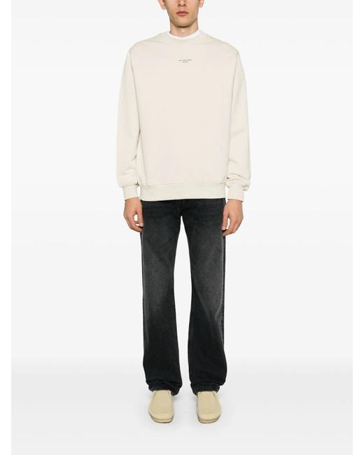 Drole de Monsieur White Le Sweatshirt Slogan Classique for men