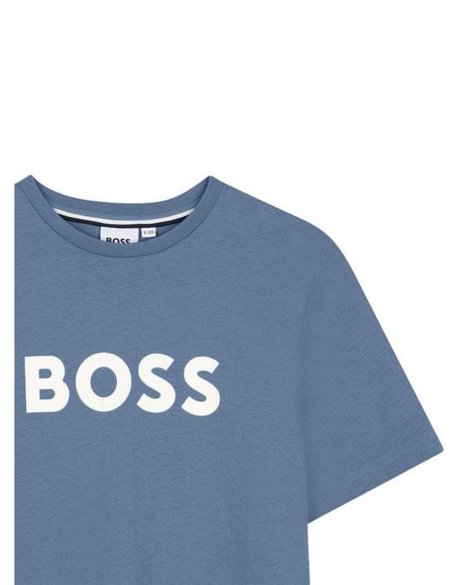 Boss Blue T-Shirt Con Logo