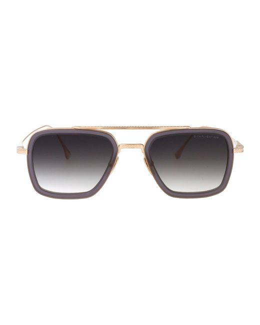 Dita Eyewear Gray Aviator Sunglasses 7806 H Gry Gld Gry Gld