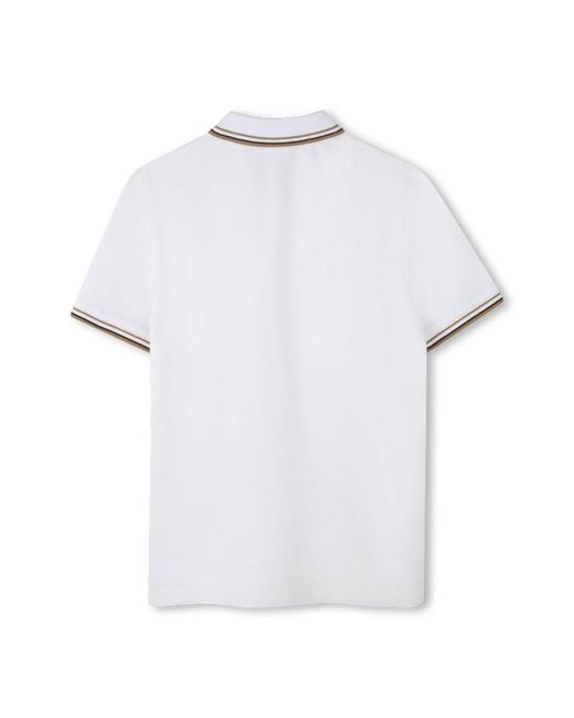 Boss White Short-Sleeved Polo Shirt