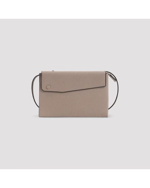 Valextra Gray Trio Crossbody Bag