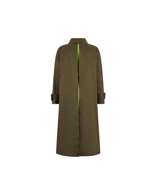 Herno Green Cotton Trench Coat