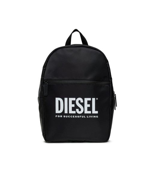 DIESEL Black Backpack With Logo