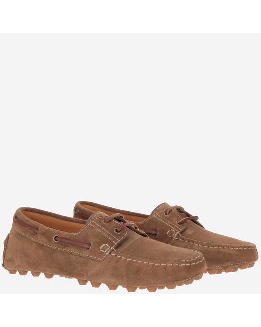 Tod's Tod 's Wildleder -Gommino -Bubble -Ladung in Brown für Herren