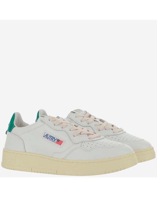 Autry White Medalist Low Sneakers