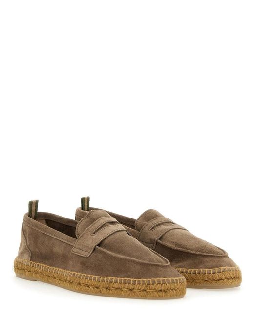 Castaner Brown Solid Loafers for men