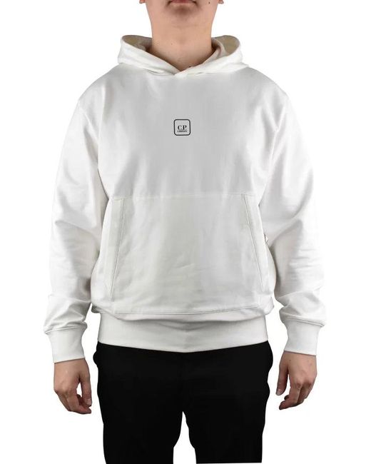 C P Company White Sweatshirt Hoodie