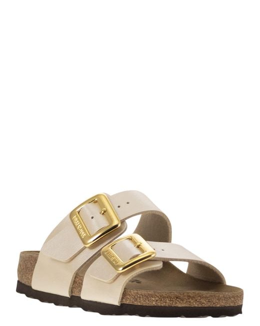 Birkenstock Natural Sydney Cb Sandal With Two Straps And Buckles