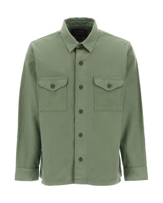 Overshirt in cotone di Filson in Green da Uomo