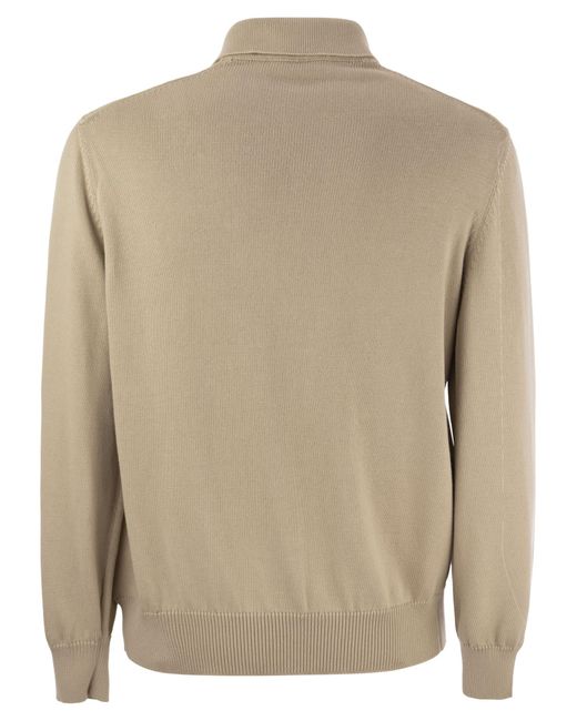 Suede Shirt Style Cardigan avec poches Brunello Cucinelli pour homme en coloris Natural