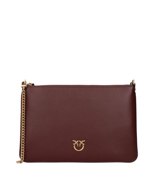 Pinko Purple Crossbody Bags Leather/Burgundy