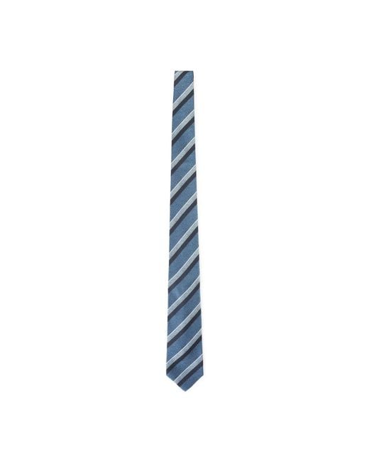 Kiton Blue Silk Tie