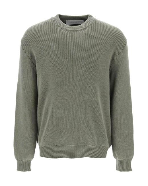 Golden Goose Deluxe Brand Davis Cotton Rib Sweater in het Green voor heren
