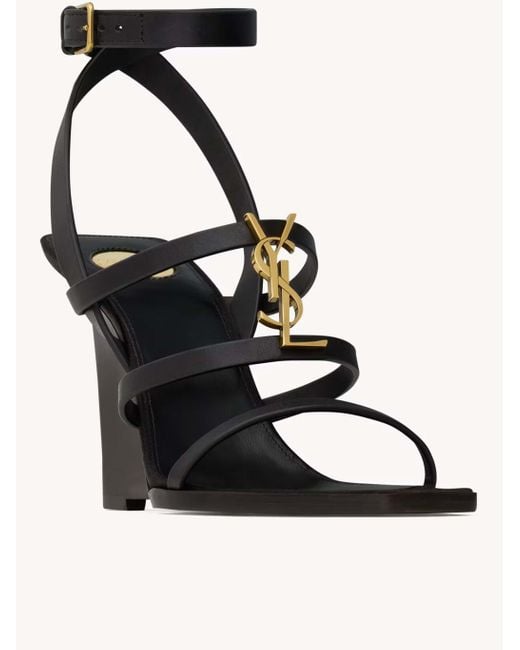 Saint Laurent Black Zeppe Cassandre