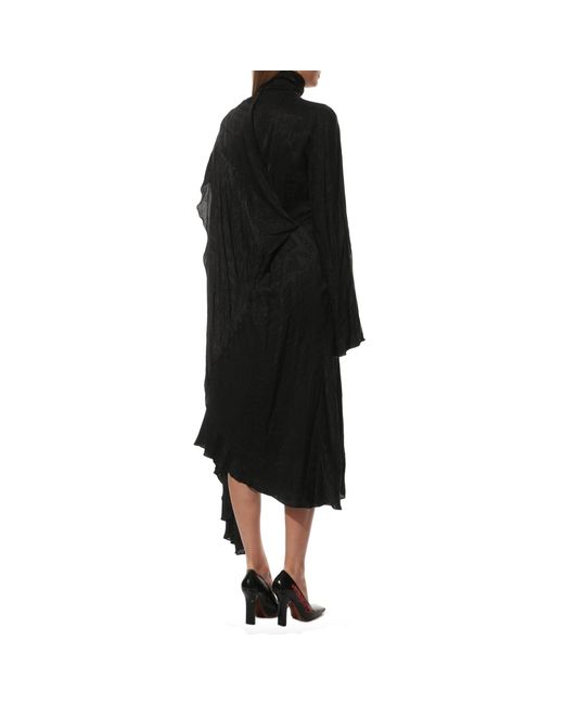 Balenciaga Black Silk Dress