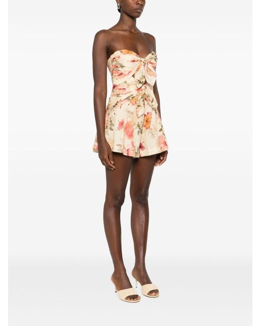 Zimmermann Pink Mahon Cotton Playsuit