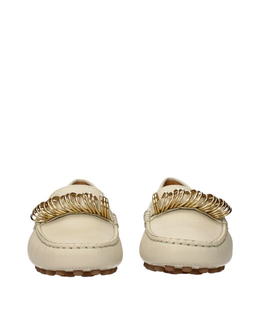 Tod's Natural Leather Moccasins