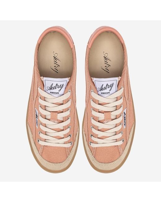 Autry Pink Sneakers Windscape Low Canvas