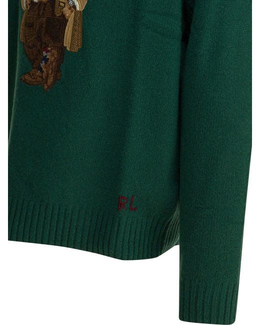 Polo Ralph Lauren Green "Polo Bear" Crewneck Sweater for men