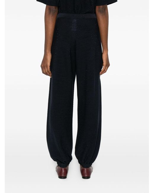 Fabiana Filippi Black Wool And Cotton Trousers