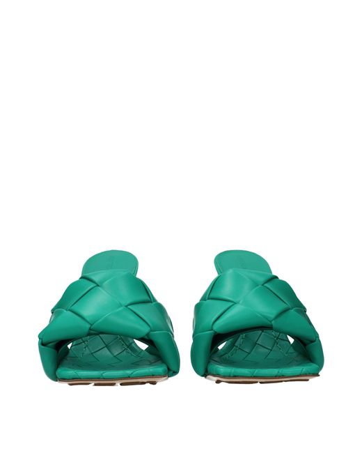 Bottega Veneta Green Sandals Acid/ Leather