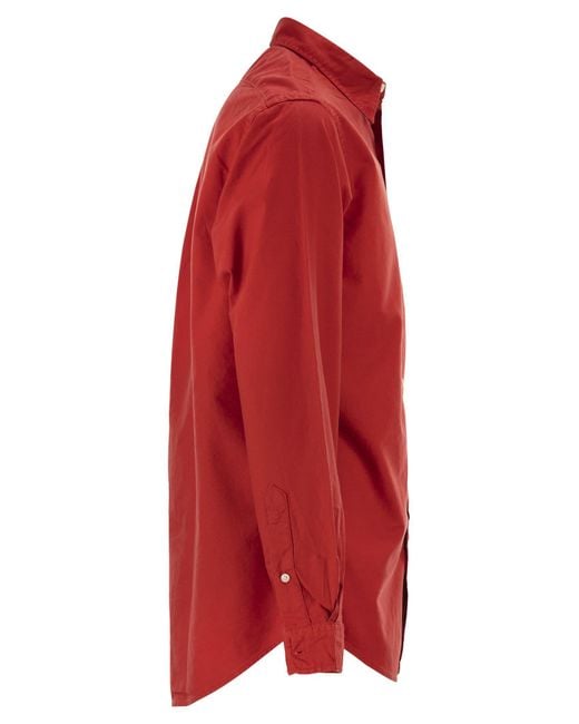 Polo Ralph Lauren Custom Fit, Kledingstuk Geverfd Oxford-shirt in het Red voor heren
