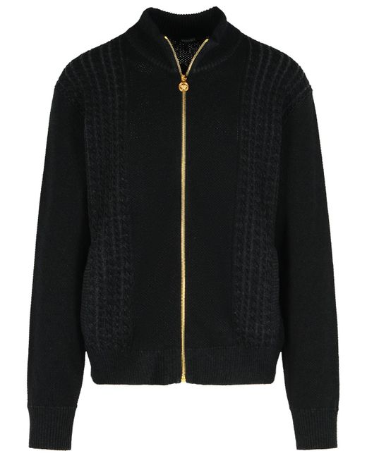 Versace Black Cotton Blend Sweater