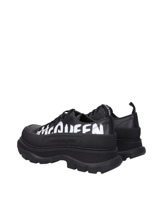 McQueen Black Alexander Mc Queen Sneakers/ Leather