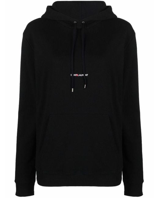 Hoodie À Logo Imprimé Saint Laurent en coloris Black