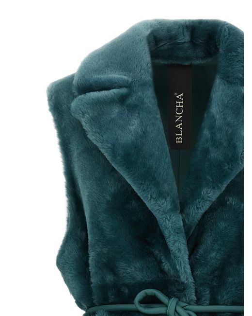 Blancha Green 'Merino gerade Volpe Shadow' Weste