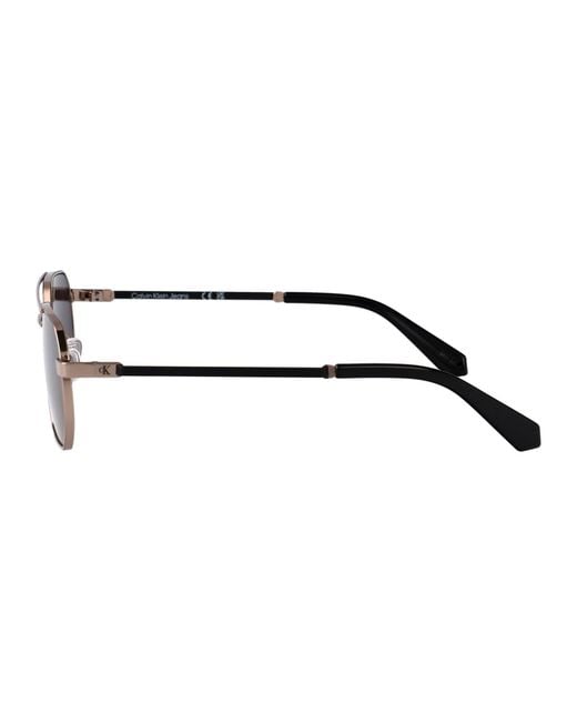 Calvin Klein Brown Rectangular Sunglasses Ckj25202 S 16