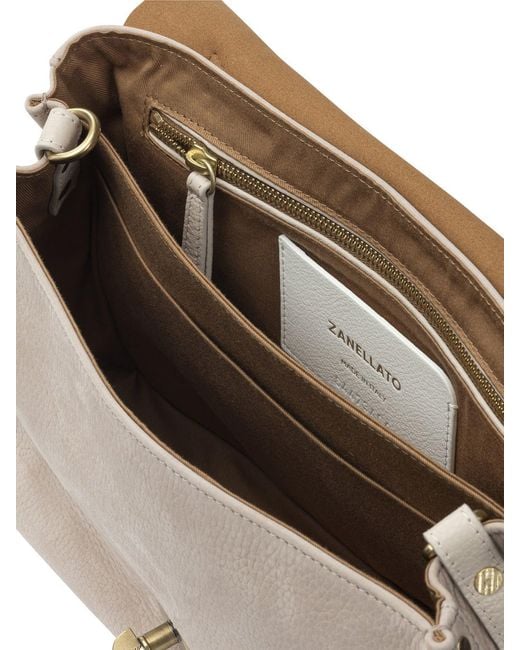 Zanellato Natural Postina Jones Handbags Beige
