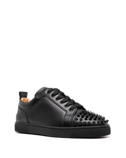 Christian Louboutin Black Louis Junior Punta Borchie Sneaker for men