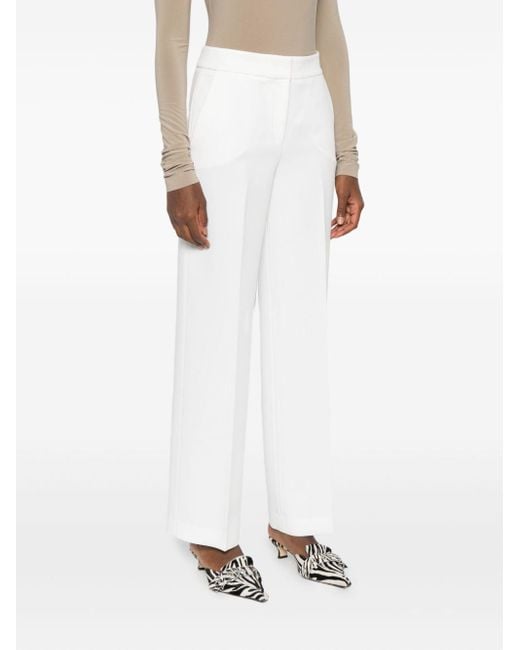 Via Masini 80 White Trousers