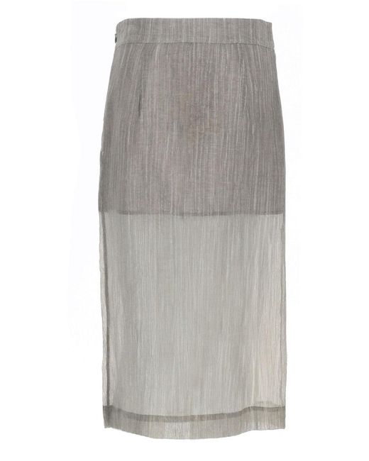 THE GARMENT Gray Midi Skirt "Delphi"
