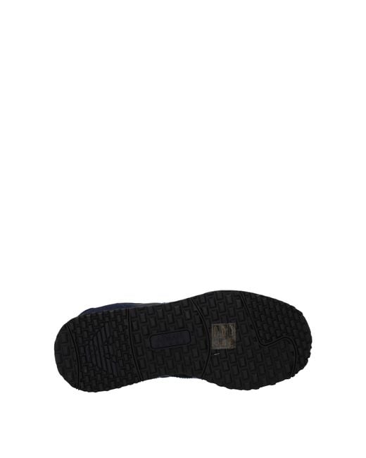 Armani Jeans Blue Sneakers Uomo Tessuto Blu for men