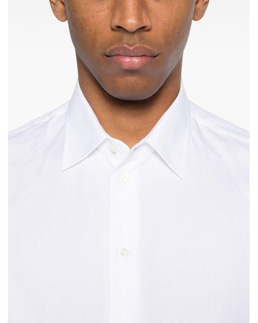 Emporio Armani White Cotton Shirt for men
