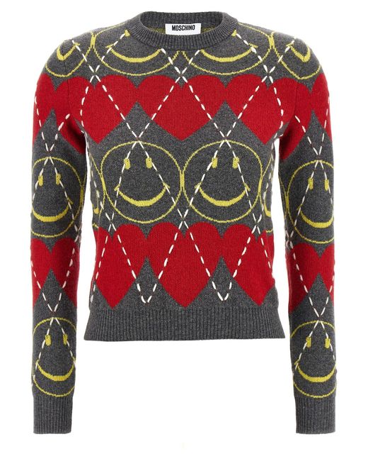 Moschino 'smiley' Trui in het Red