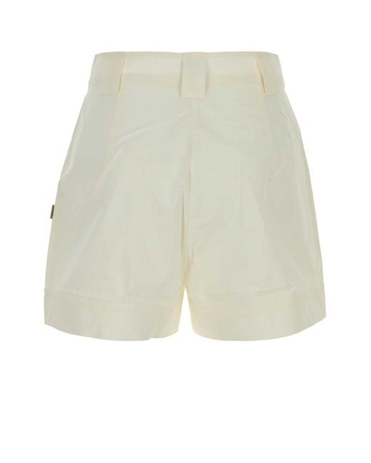 Woolrich White Poplin Shorts